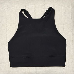 Lululemon Energy High-Neck Longline Ribbed Sports Bra
